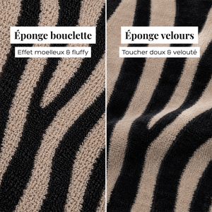 image comparative du velours et de la bouclette chez Atelier Dune 