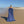 Serviette de plage bi-face Single Outremer