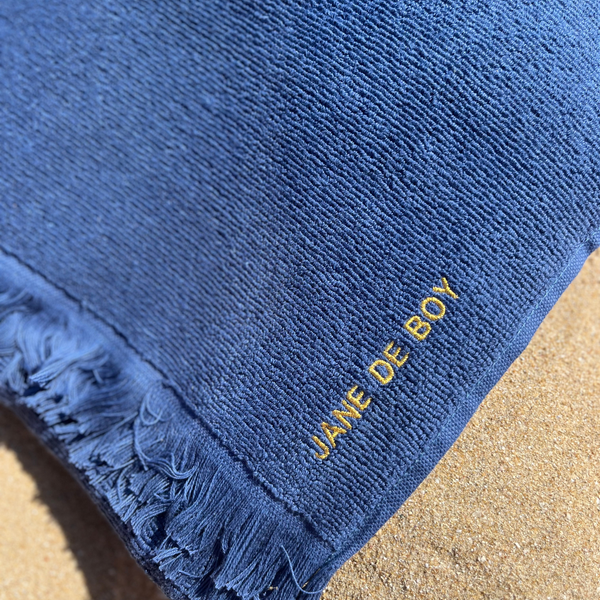 Serviette de plage double-face personnalisable en coton biologique - Atelier Dune