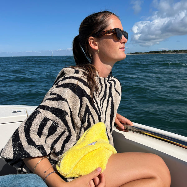 Trousse en eponge made in France coloris jaune poussin - Atelier Dune