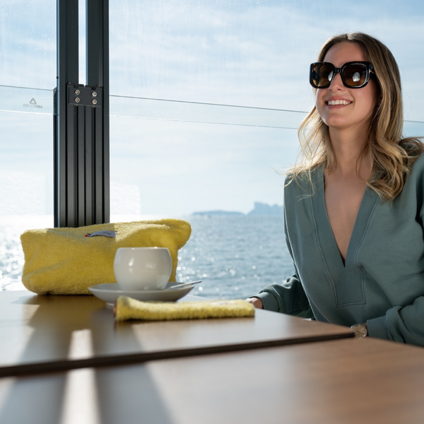 Trousse en eponge made in France coloris jaune poussin - Atelier Dune