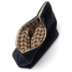 Trousse en velours noir bio made in France - Atelier Dune