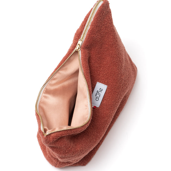 Trousse en eponge made in France coloris terracotta - Atelier Dune