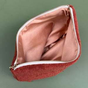 Trousse en eponge made in France coloris terracotta - Atelier Dune
