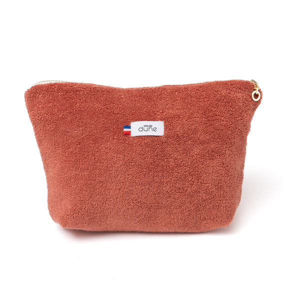 Trousse en eponge made in France coloris terracotta - Atelier Dune