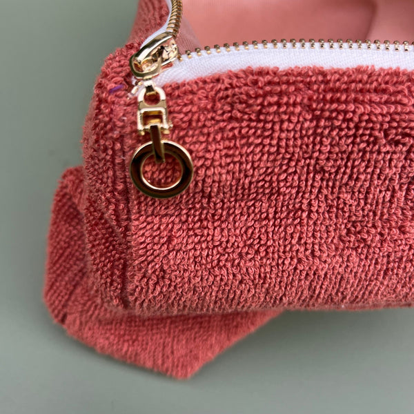 Trousse en eponge made in France coloris terracotta - Atelier Dune