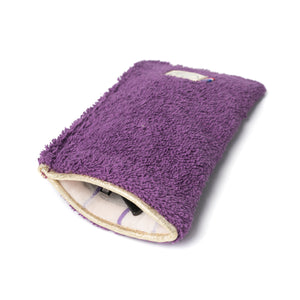 Trousse en eponge made in France coloris ultra violet - vue de face - Atelier Dune