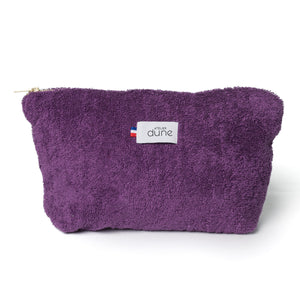 Trousse en eponge made in France coloris ultra violet - vue de face - Atelier Dune