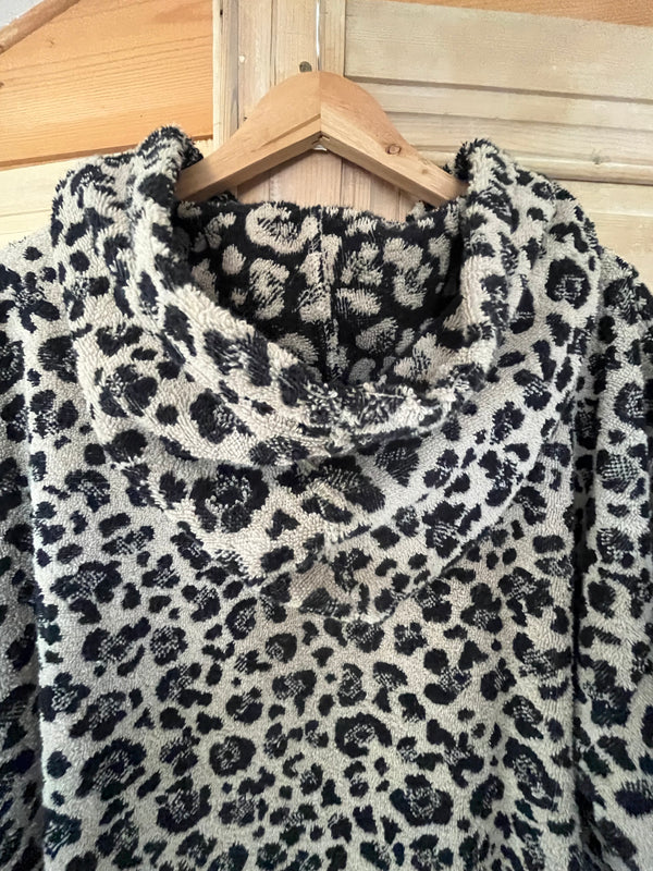 Premium organic cotton poncho - Leopard